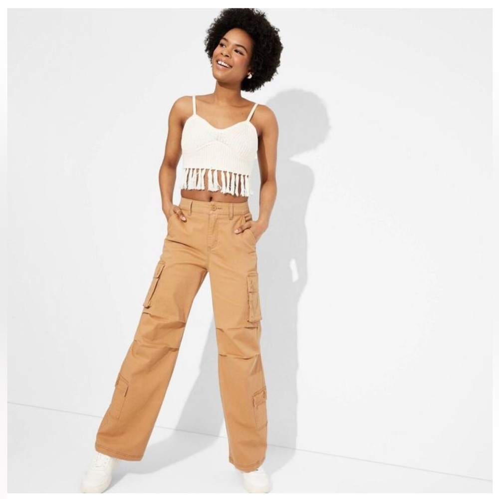 Wild Fable NWT High Rise Cargo Light Brown Tan Pants